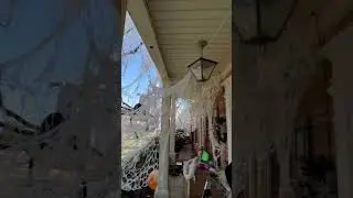How I hang beef netting under a porch
