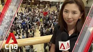 Pro-government supporters hold flash mob in Hong Kong's Admiralty