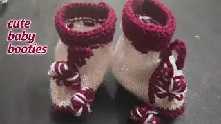 दो रंगों की बेहतरीन जूती/ how to knit socks for cute baby/ easy knitting tutorial #trending #viral 