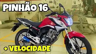 COLOQUEI PINHÃO 16 na TITAN 160 2022 🔥 FICOU FORTE