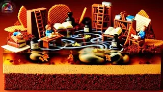 Library Jelly Cake ASMR 📚 | Satisfying Jelly Ripples & Cake Layers