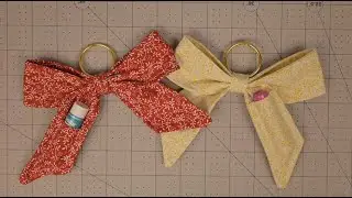 Fabric Bow Lip Balm/Chapstick Holder Keychain Step-by-Step Tutorial