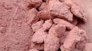 Dusty crunchy grainy Red dirt crumble DRY on floor satisfying sound asmr