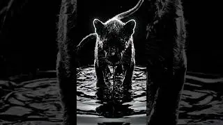 Liquid Obsidian Panther: Mirror Effect 🖤🐆 #Satisfying