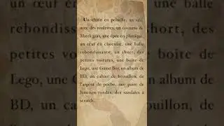 Une vie d'objets | petite impression en fran&ccedil;ais facile