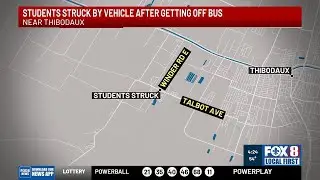 3 children hit by vehicle after getting off bus near Thibodaux; at least 2 airlifted