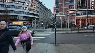 Oslo Vity Centre Winter Day Walk 4K 🇳🇴 Calm Winter Streets in capital of Norway