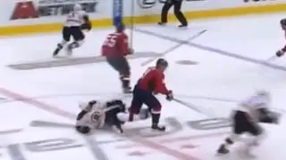 Dmitry Orlov Big Open Ice Hit on Beleskey