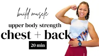 20 min Upper Body Toning at Home | Arms, Chest & Back (No Weights)