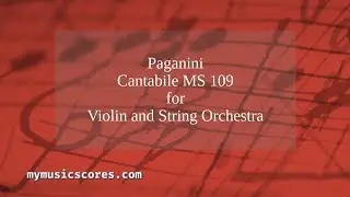 Paganini Cantabile for Violin and String Orchestra