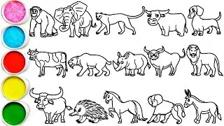 Draw 15 Amazing Animals in Minutes - Mammoth, Black Panther, Smilodon,  Buffalo, Rhinoceros & others