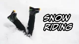 Finger roller skates riding on the street in winter | Snow riding | Grips & Tricks