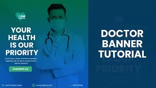 Doctor banner making in photoshop part 1 | Free PSD with photoshop tutorial