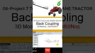 6- 3D Draft  |Tractor|: Back Coupling #solidworks #tutorial #cad #drawing #engineering  #automobile