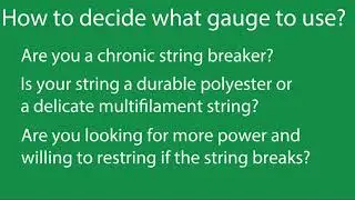 Tennis String Gauge Made Easy