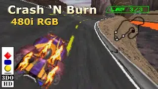 3DO Crash 'N Burn Circuit 1 Full Gameplay 480i RGB