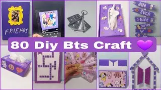 80 Bts Craft Ideas / Bts Room Decor / Diy Easy Bts Paper Craft 💜💜💜