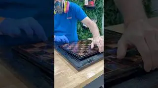 How I made the Ultimate LOTR Chessboard #lotr #chess #mtg #tcg #resinart