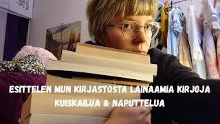 ASMR SUOMI Kuiskuttelua & naputtelua - esittelen mun kirjastolainoja