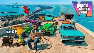 GTA 5 IMPOSSIBLE MEGA RAMP STUNT CAN CHOP SURVIVE THE SPIRAL OF DEATH