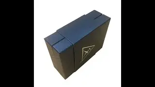 Black Texture Raphe Rigid Box With Paper Sleeve