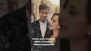 Aalisha Panwar on Instagram video story || on set masti with ritvik arora ||