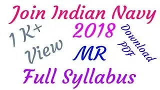 2018 Navy MR syllabus ... download pdf ..see Description