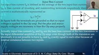 Input bias current and input offset current