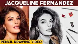 Jacqueline Fernandez Pencil Drawing Video | How To Draw | Pencil Sketch | Drawing | Live Art Chennai