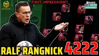RALF RANGNICK 4222 FIRST IMPRESSION & GAMEPLAY | PES 2021 MOBILE