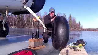 Cessna 170B from skis to wheels