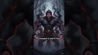 When fear meets faith, evil runs away. 🚩🔥#HanumanJi#DivinePower #FaithOverFear#ai#shorts