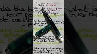 Writing Mon 12 Jan Opus 88 Omar and Diamine Laurel #shorts