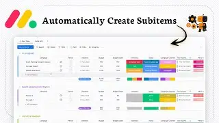 How to automatically create Subitems Monday.com
