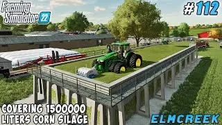 Covering 1 500 000 liters of corn silage | Elmcreek Farm | Farming simulator 22 | Timelapse #112