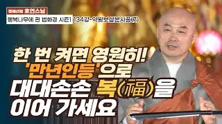 한 번 켜면 영원히! '만년인등'으로 대대손손 복(福)을 이어가세🙏[행복나무에 핀 법화경 시즌1-134회] 약왕보살본사품(7)