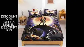Fitted Sheets The Nightmare Before Christmas Cartoon Anime Children Set Cover King Size Covers Print