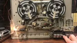 Philips Tonbandgerät N 4407 nach Reparatur ein Probelauf, es war kein Ton vorhanden, Baujahr ca 1969