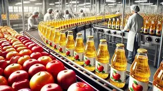 Wie APFELSAFT IN FABRIKEN hergestellt wird | Moderne Fruchtsaftherstellungstechnologie