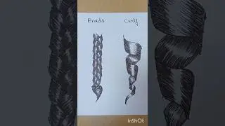 Braids Or Curly Hair? #braids #curly #hair #drawing #sketching #shorts