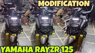 YAMAHA RAYZR 125 Decent Loaded Modification | Unique Looking | Crash Guard | Fog Light |