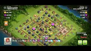 golem witch + hog wizard+ Queen charge without healer😅(clash of clan)