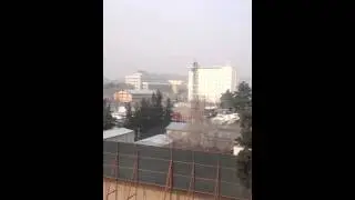 Helicopter landing in Kabul