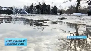 Grim Scene in Eastern Ukraine Combat Zone: Russian-backed militants attacked 70 times overnight