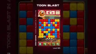 Dom Down Toon Blast - Level 985 🟥🟨🟦 #shorts