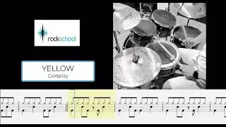 YELLOW   Rockschool Drums Debut  ( WITH VOCALS )