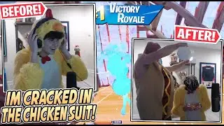Bugha DOMINATES In His NEW CHICKEN SUIT & Gets TROLLED By His DAD For Charity! - Fortnite Highlights