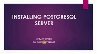 Installation of Postgresql Server