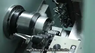 Power Head High-Efficiency Machining Dual Turret CNC Lathe Machining Demonstration#cncmachine