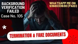 Background Verification Case no 105, TERMINATION Due to Fake Document  #overlapping  #fakesalaryslip